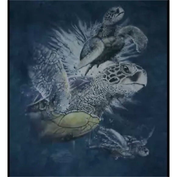 The Mountain Tee Shirt Find 9 Sea Turtles Tie Dye Mermaidcore Mermaid Blue Plus - Picture 3 of 7